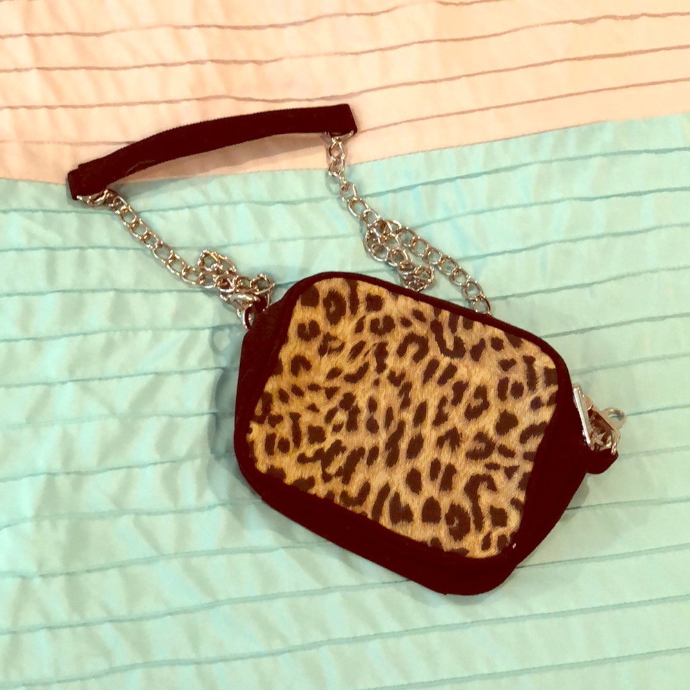PINK Leopard Print Crossbody Bag